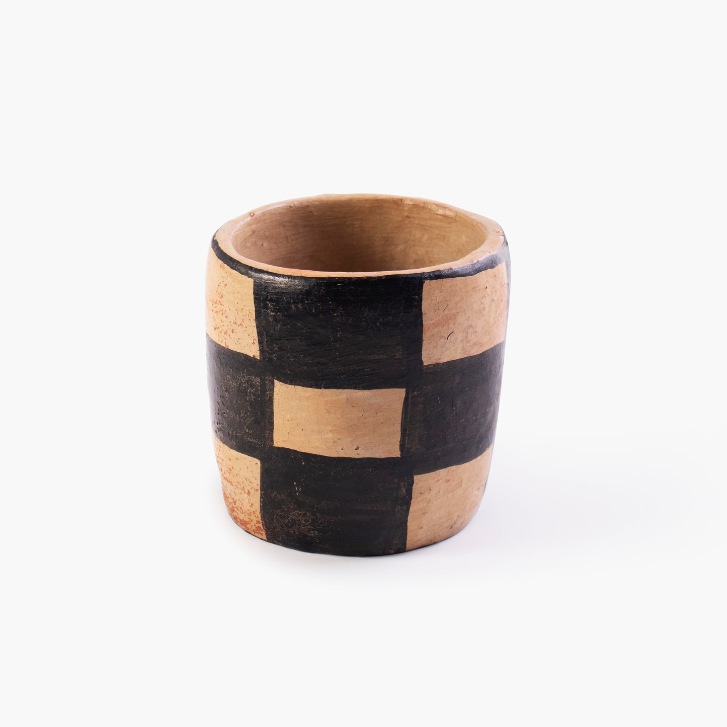 Black and nude natural terracotta Planter - Small