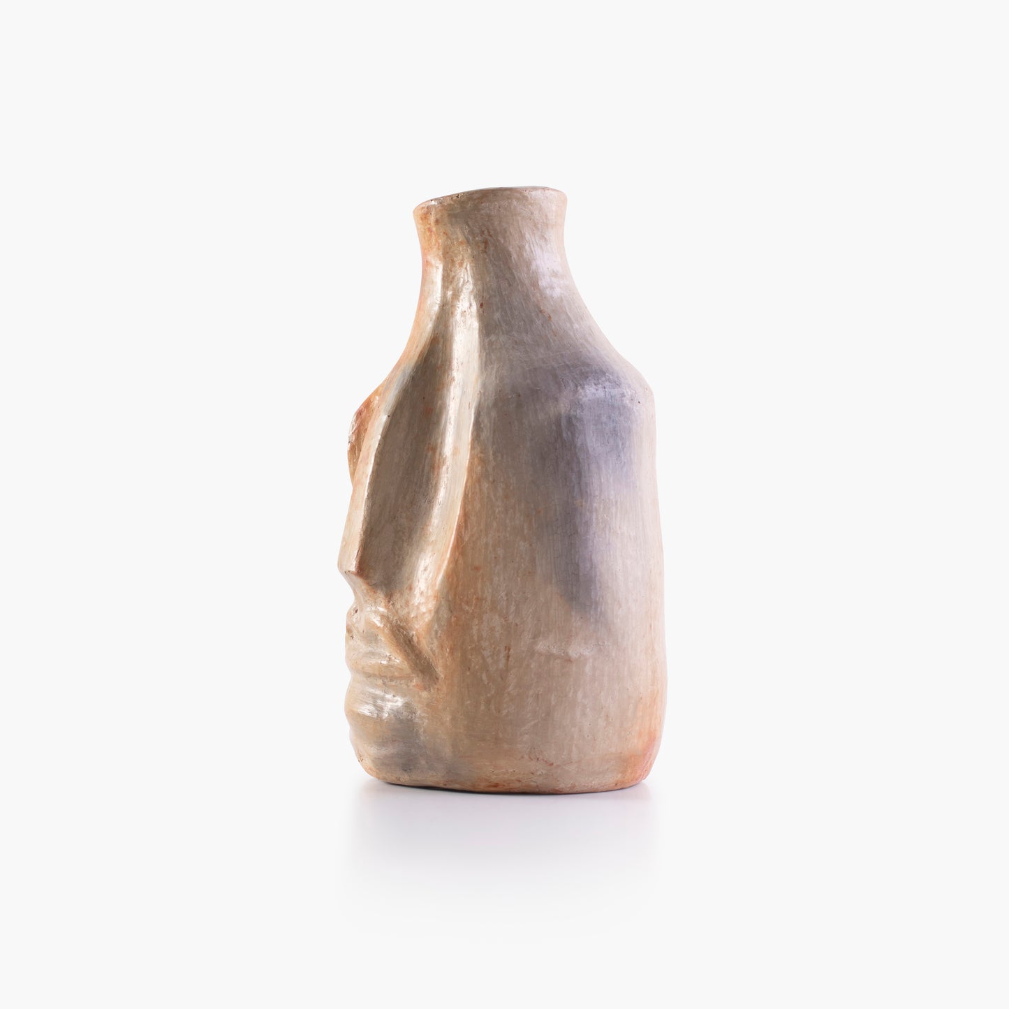 Nude terracotta vase with unique face - MIMESIS collection
