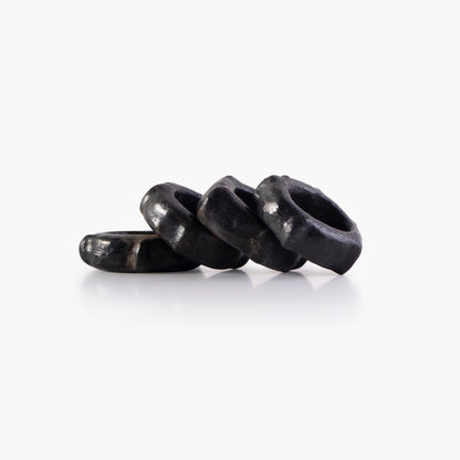 Black terracotta napkin rings