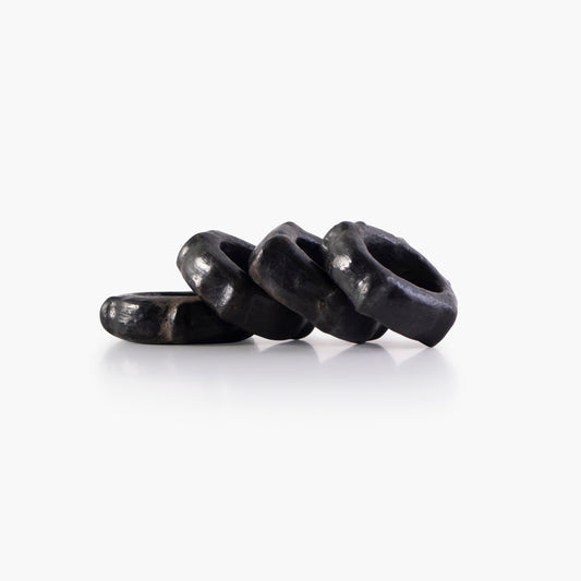 Black terracotta napkin rings