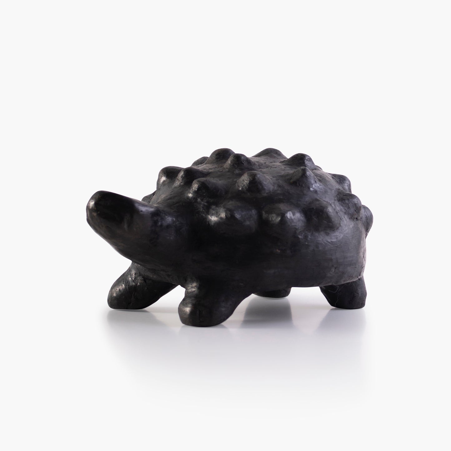 Black terracotta turtle sculpture Large