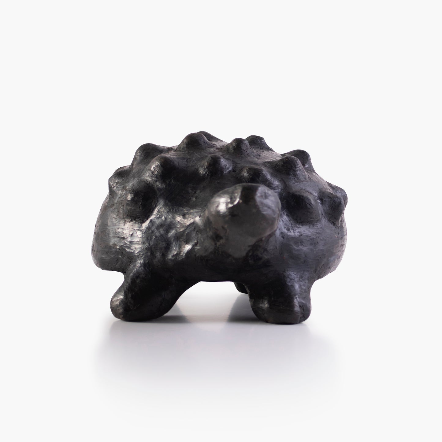 Black terracotta turtle sculpture Large