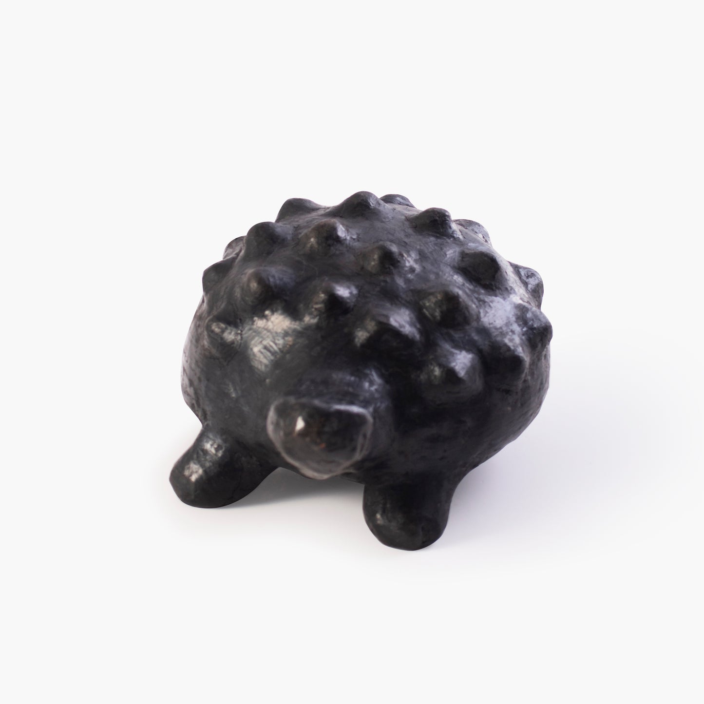 Black terracotta turtle sculpture Large