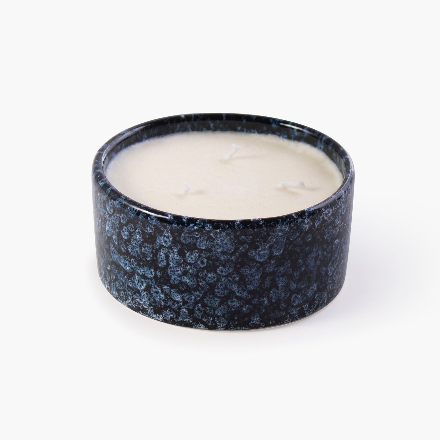 Hand-painted ceramic jasmin candle - Indigo Collection