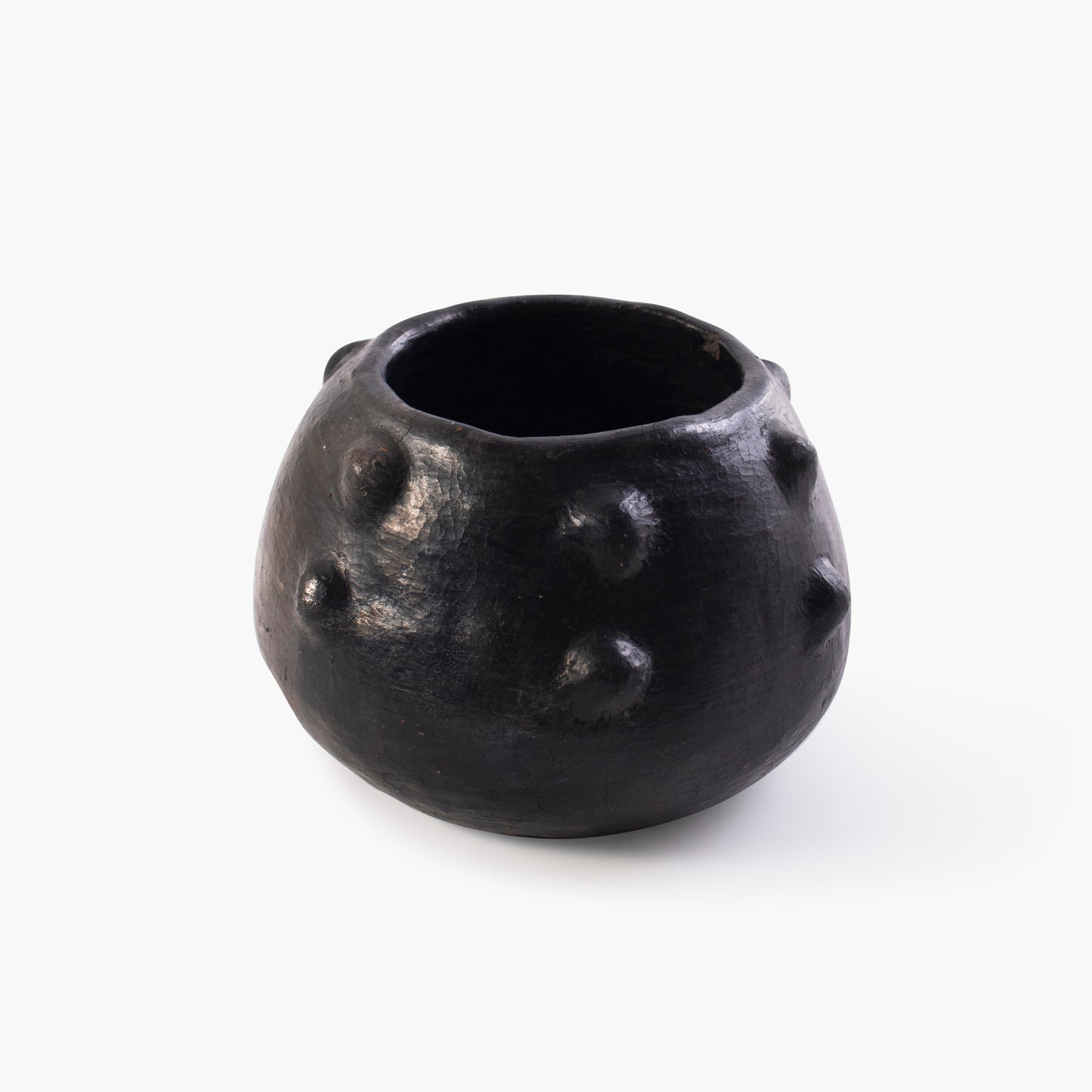 Handmade black terracotta bowl