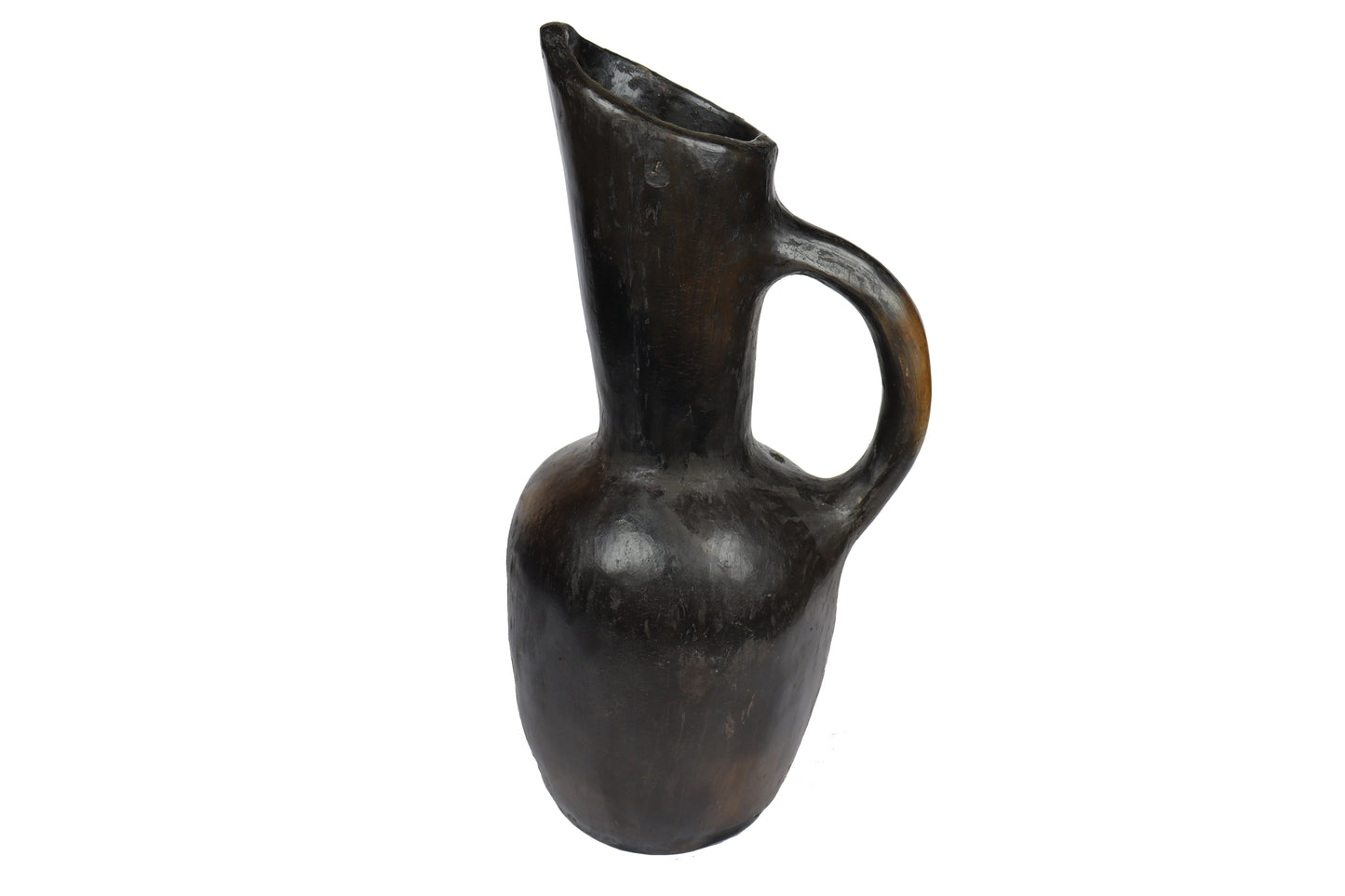 Rwached Black Pottery Pitcher – Handcrafted Tunisian Art