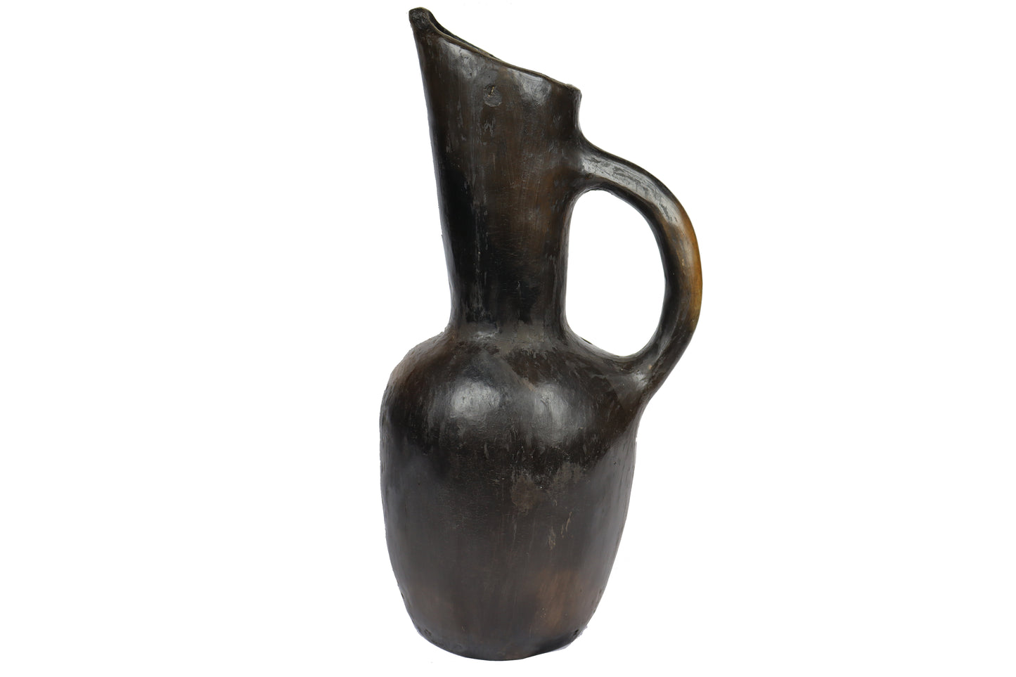 Rwached Black Pottery Pitcher – Handcrafted Tunisian Art