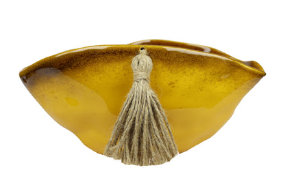 Handmade Ceramic Salad Bowl – Irregular Shape with Tassel – 5 Colors – Food Safe | Fossini Handcrafted