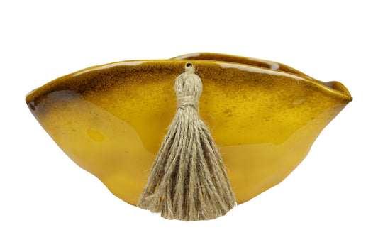 Handmade Ceramic Salad Bowl – Irregular Shape with Tassel – 5 Colors – Food Safe | Fossini Handcrafted