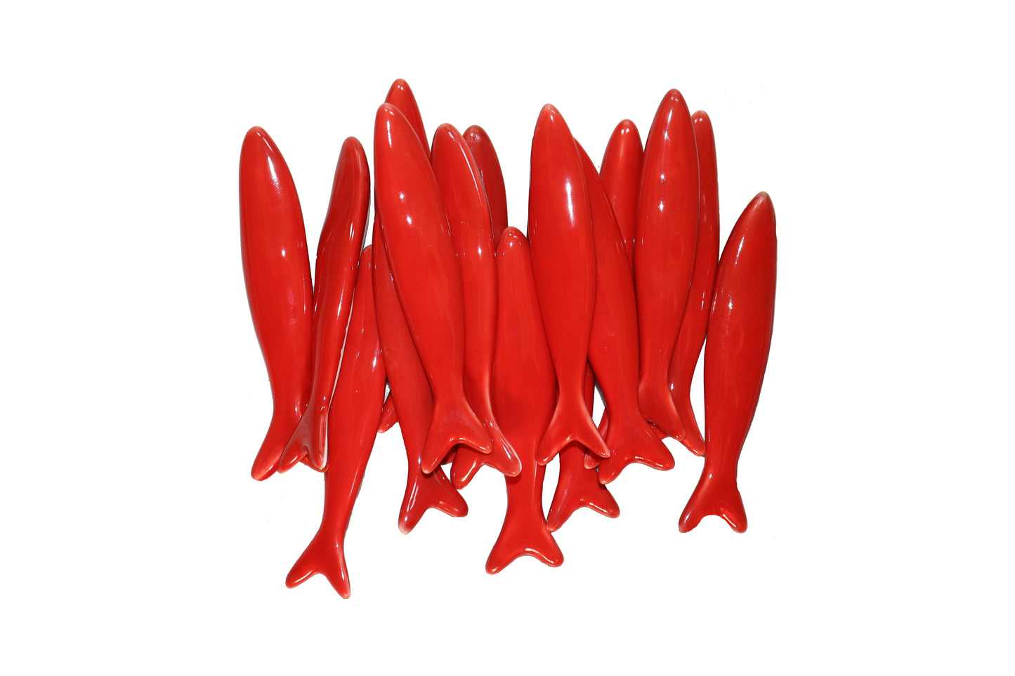 Ceramic Knife Holder – Red Fish | Handmade in Nabeul