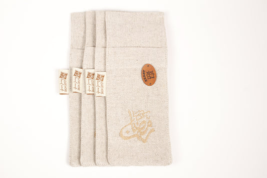 Ramadan Kareem Linen Cutlery Holders – Set of 4