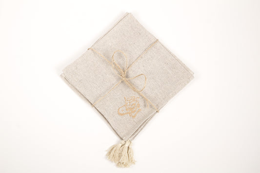 Ramadan Kareem Linen Dessert Napkins – Set of 4