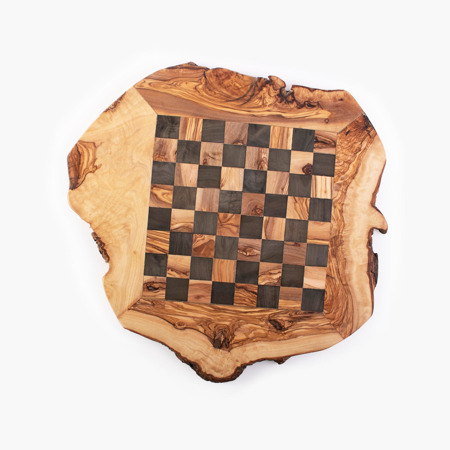 Rustic chess board , 16x 40 cm - Handcrafted, natural olive wood