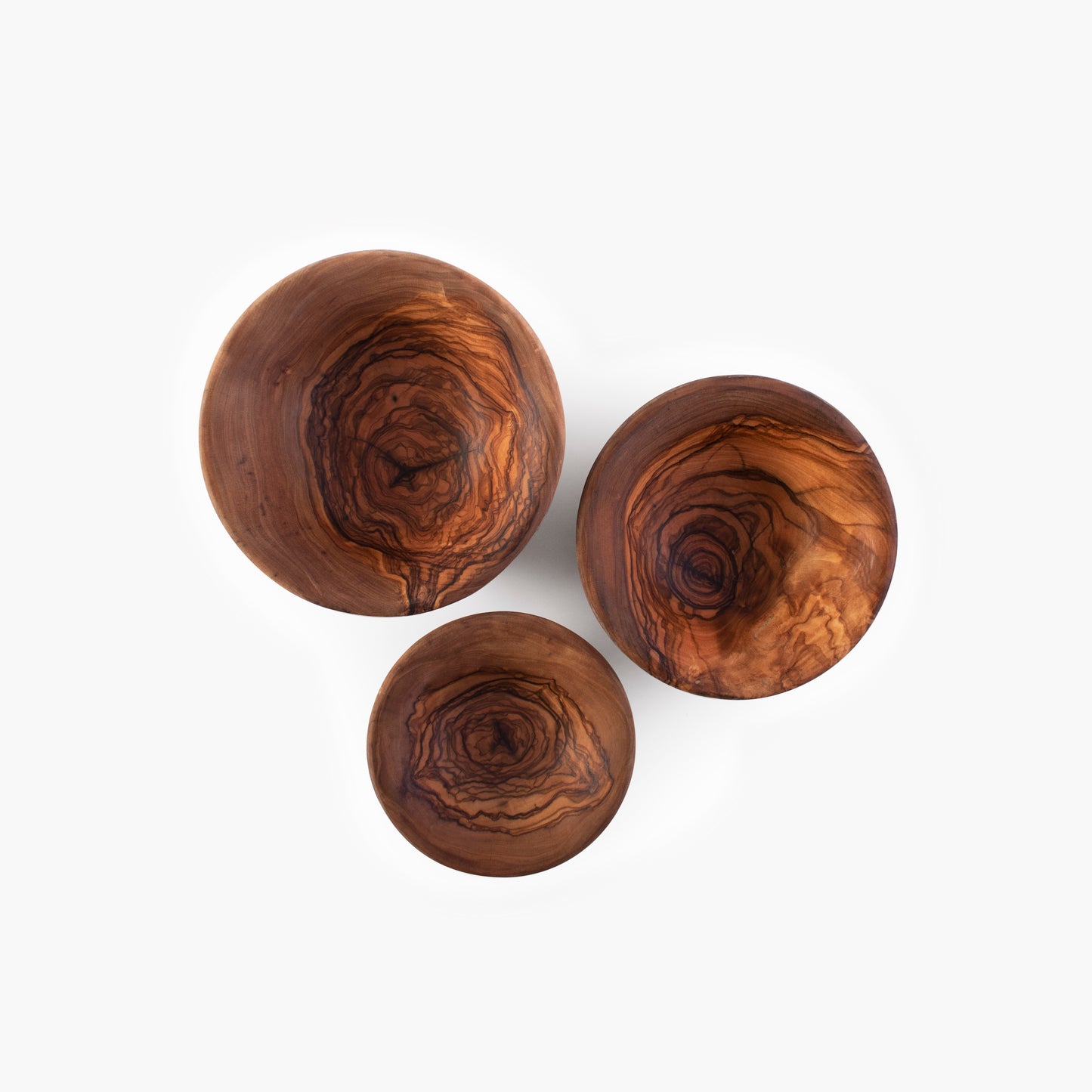 Set of 3 rustic round bowl